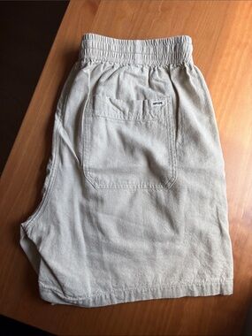 Rip Curl Men's Light Beige Elastic-Waist Athletic Shorts